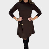 Ruanita | Vestido Plisado con Cadena