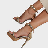 Alda | Tacones Altos con Tira en el Tobillo
