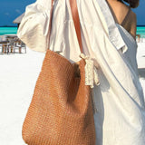 Soleil Sac – Bolso ovalado de rafia