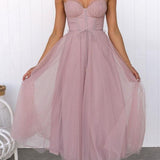 VESTIDO MAXI DE CHIFFON ESTILO PRINCESA