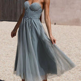 VESTIDO MAXI DE CHIFFON ESTILO PRINCESA