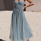VESTIDO MAXI DE CHIFFON ESTILO PRINCESA