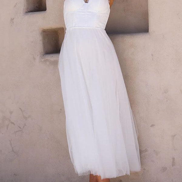 VESTIDO MAXI DE CHIFFON ESTILO PRINCESA