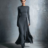 Naiara - Vestido midi con nudo lateral