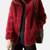 Alya – Chaqueta de pelo suave con cremallera