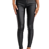 PANTALONES DE EFECTO PIEL DE CINTURA ALTA ELÁSTICOS