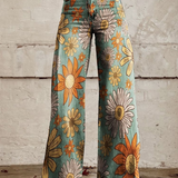 CIRILLA | Pantalón Palazzo Vintage con Patrón Floral