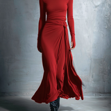 Naiara - Vestido midi con nudo lateral