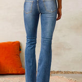 JEANS DE CINTURA ALTA DE CORTE AMPLIO