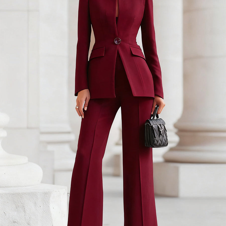 Adrielle Elegante conjunto de Blazer y Pantalón