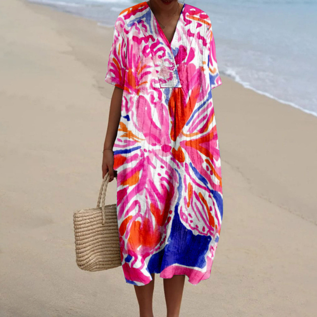 Amara - Vestido de Verano Tie & Dye en Colores Brillantes