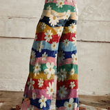 LÉON | Pantalones Retro con Flores Elegantes y Cómodos