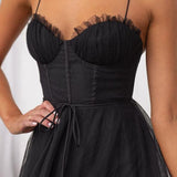 VESTIDO MAXI DE CHIFFON ESTILO PRINCESA