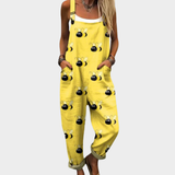 Lucía | Mono Estampado de Tirantes con Abejas Cómodo
