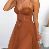VESTIDO MAXI DE CHIFFON ESTILO PRINCESA