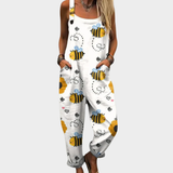 Carla | Mono Estampado de Tirantes con Abejas Cómodo