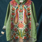 Trinidad | Camiseta Casual de Arte Floral Vintage para Mujeres