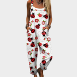 Elisa | Mono Estampado de Tirantes con Mariquitas Cómodo