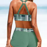 Nieves | Bikini de cintura alta canalé