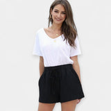 Pantalones cortos para mujer con cintura ajustable
