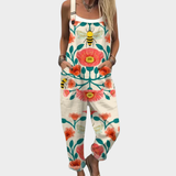 Lucía | Mono Estampado de Tirantes Floral Étnico Cómodo