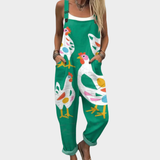 Lucía | Mono Estampado de Tirantes con Patos Cómodo