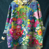 Lucía | Camisa Casual de Arte Floral Vintage para Mujeres