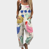 Esther | Mono Estampado de Tirantes con Pájaros Coloridos Cómodo