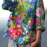 Lucía | Camisa Casual de Arte Floral Vintage para Mujeres