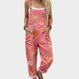 Laura | Mono Estampado de Tirantes Rosa Floral Cómodo