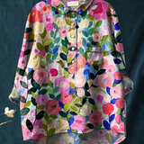 Mónica | Camisa Casual de Mujer con Estampado Floral Colorido de Primavera