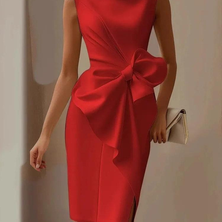 VESTIDO ELEGANTE CON LAZO
