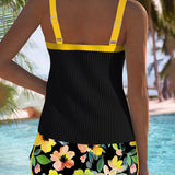 Miriam - Conjunto de tankini elegante de dos piezas