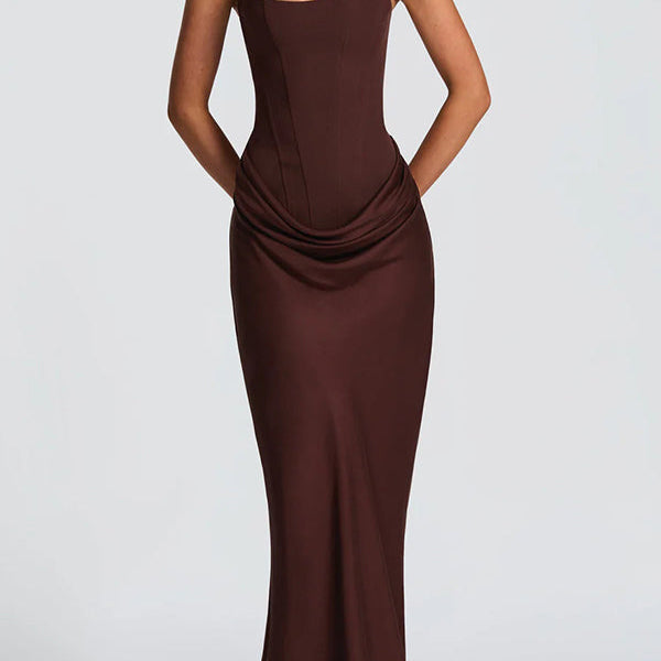 Leonor - Vestido maxi de escote cuadrado