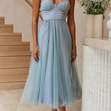 VESTIDO MAXI DE CHIFFON ESTILO PRINCESA