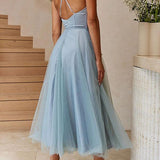 VESTIDO MAXI DE CHIFFON ESTILO PRINCESA