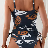 Cleo - Bikini con estampado tropical de hojas