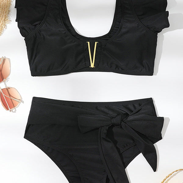BIKINI CON VOLANTES PARA MUJER