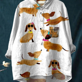 Alba | Camiseta Casual con Arte de Perro