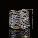 Anillo retorcido de múltiples capas elegante