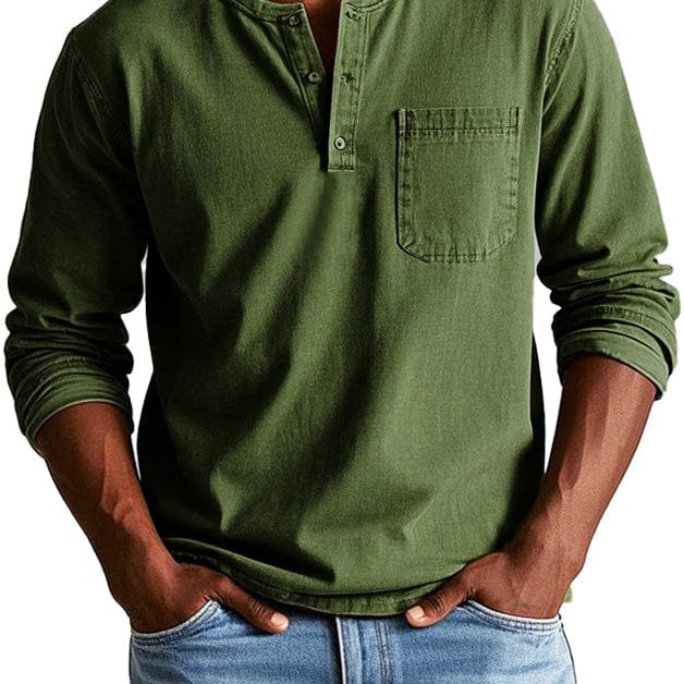 Frederico™ | Camiseta Henley Vintage