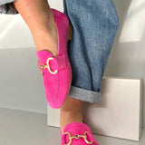 Hélene™ | Mocasines rosas de ante