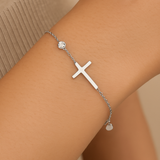 Pulsera de plata corazón "Fe"