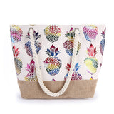 Pineapple Paradise – Bolsa de playa colorida con diseño tropical