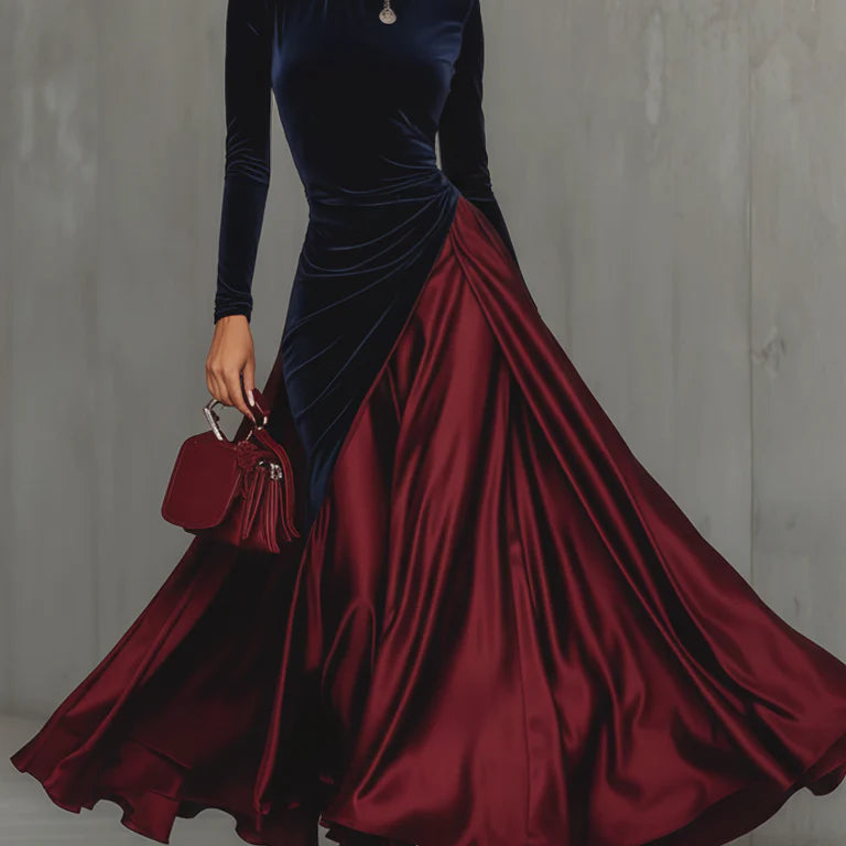 Lira | Vestido largo bicolor