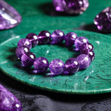 Pulsera "Valeria" con perlas moradas
