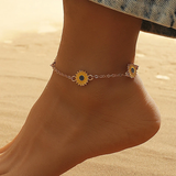 Pulsera de tobillo "Girasol"