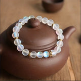Pulsera de Confianza con Margaritas y Piedra de Luna