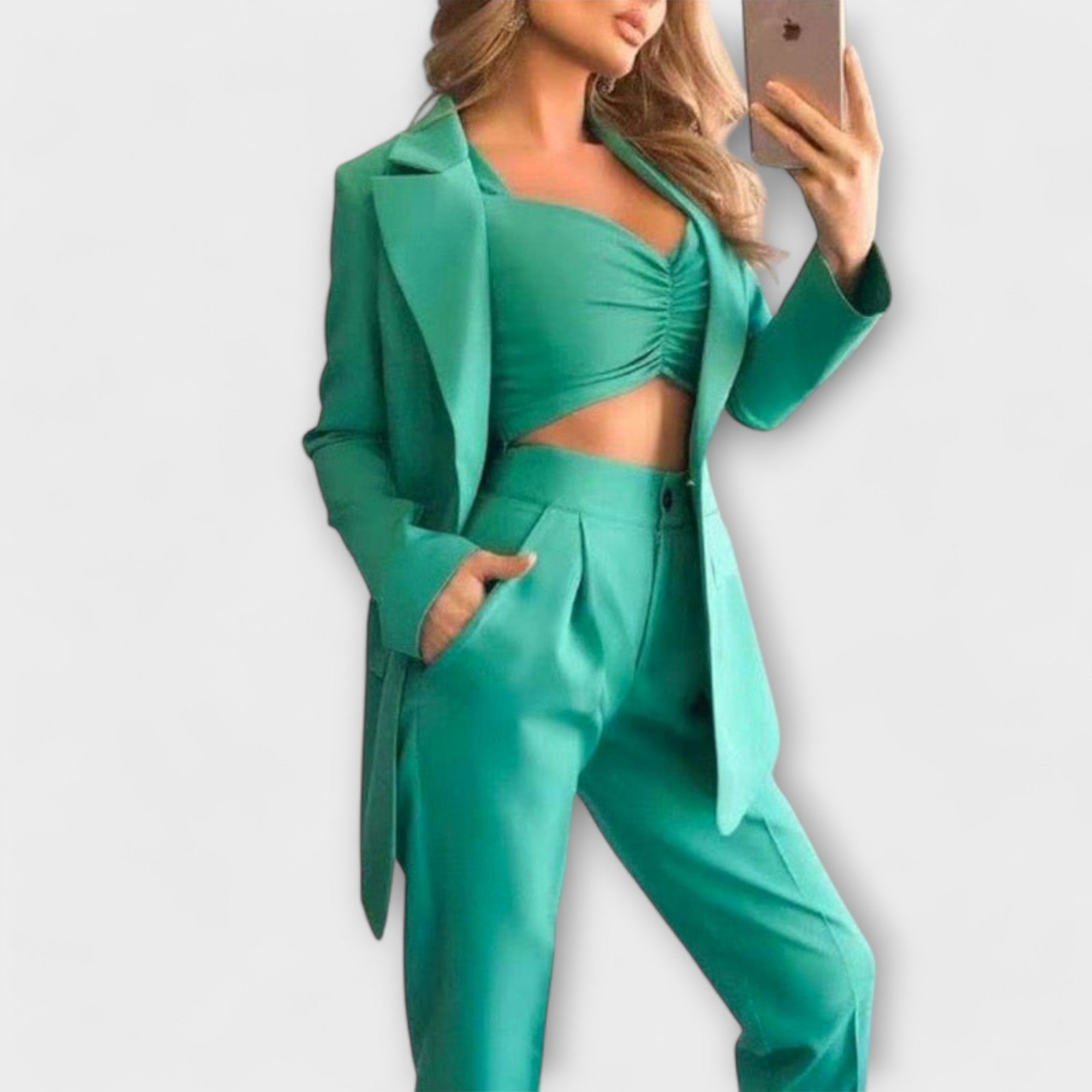 Raquel - Conjunto de blazer de 3 piezas