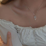 Collar Plateado Luna Cristal Pescador de Sueños